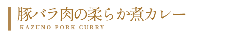 豚バラ肉のやわらか煮込みカレー